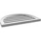 Ekena Millwork Round Top Surface Mount PVC Gable Vent: Functional, w/ 2"W x 1-1/2"P Brickmould Frame, 26"W x 18"H GVPRT26X1802SF - alternate 2